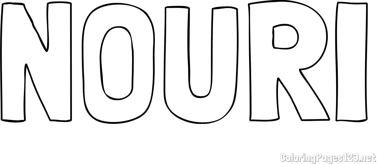 NOURI Coloring Page