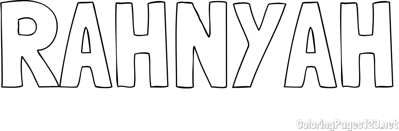 RAHNYAH Coloring Page