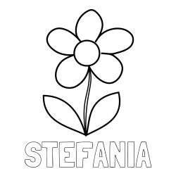 Online Created Coloring Page - STEFANIA Coloring Page and Simple Flower Coloring Page