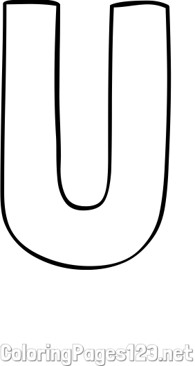 U Coloring Page