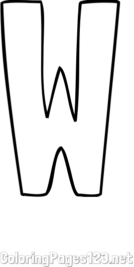 W Coloring Page