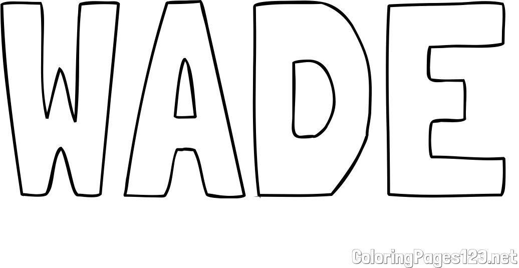 WADE Coloring Page