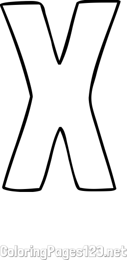 X Coloring Page