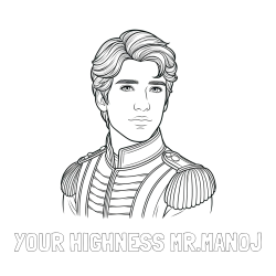 Online Created Coloring Page - YOUR HIGHNESS MR.MANOJ Coloring Page and Coloring Page of a Prince