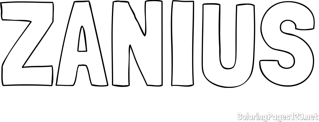 ZANIUS Coloring Page