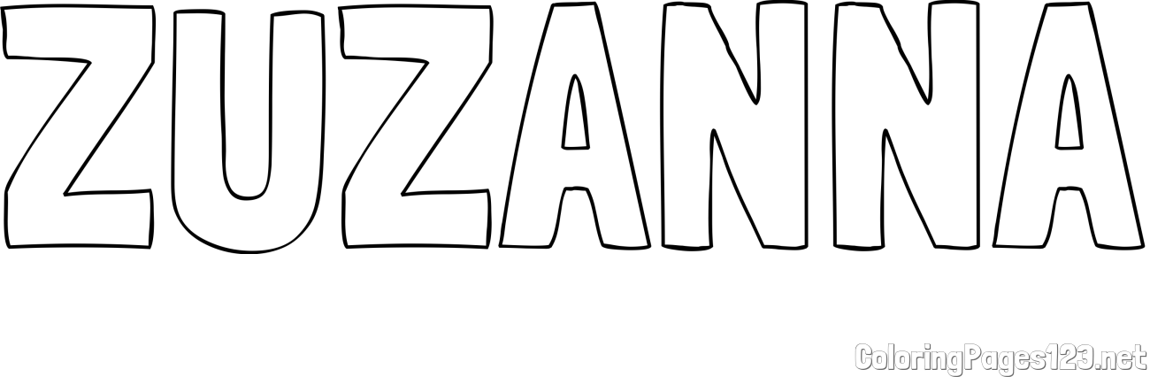 ZUZANNA Coloring Page