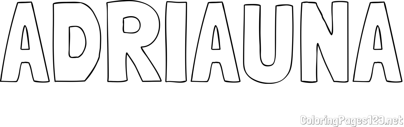 ADRIAUNA Coloring Page