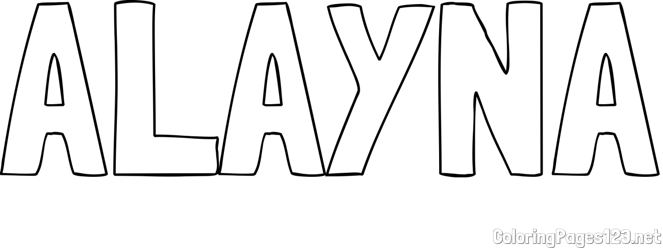 ALAYNA Coloring Page