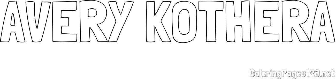 AVERY KOTHERA Coloring Page