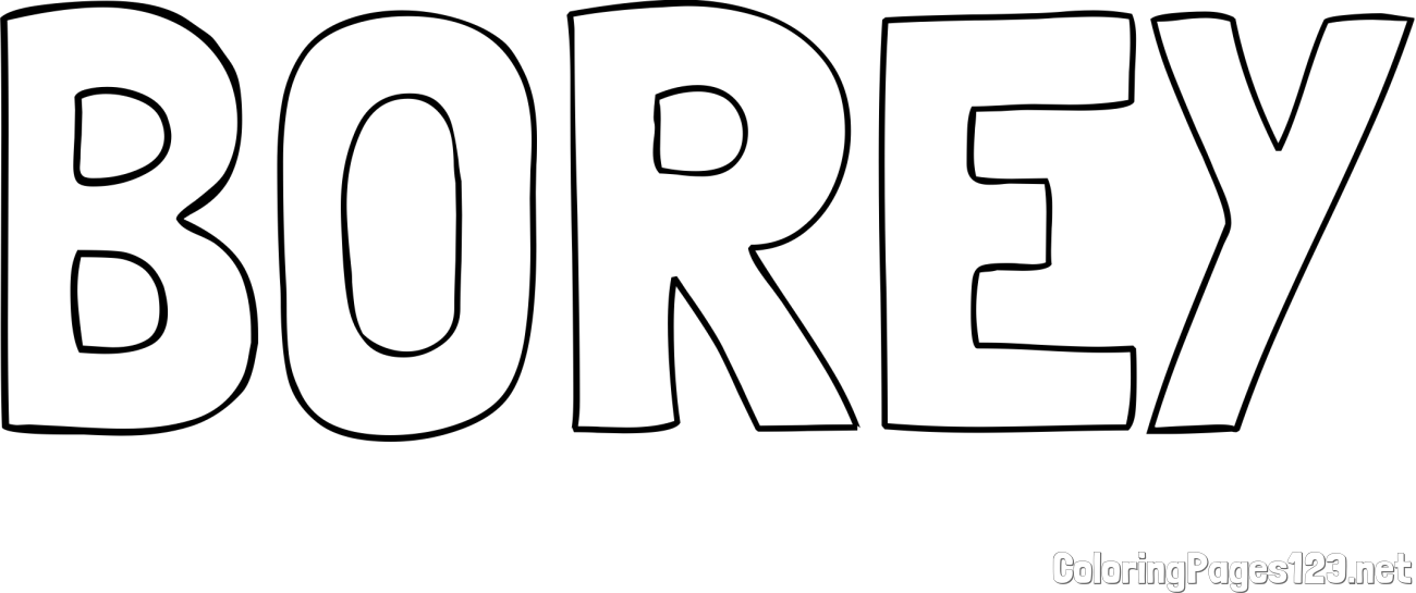 BOREY Coloring Page