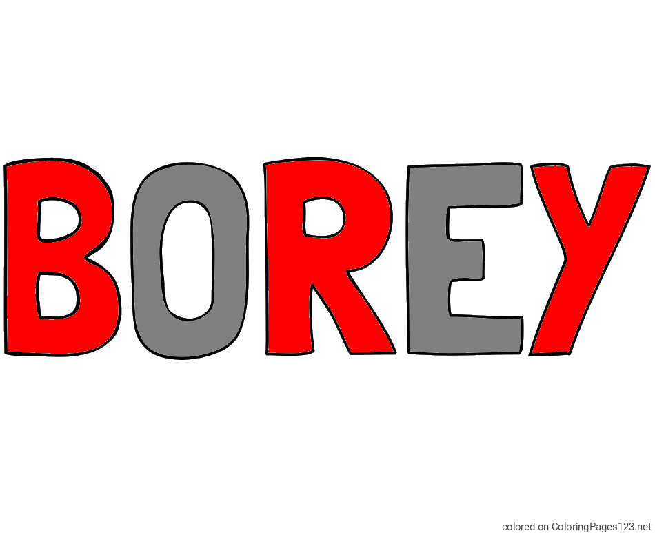 Colored coloring page - BOREY Coloring Page