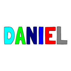 Pobarvana pobarvanka - DANIEL Coloring Page