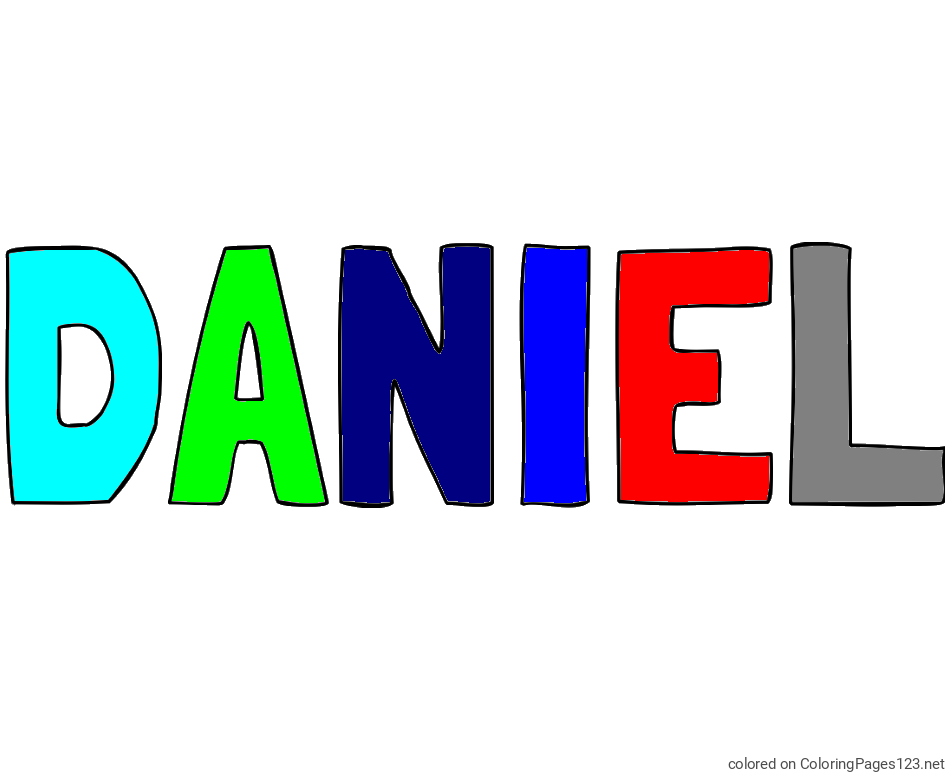 Colored coloring page - DANIEL Coloring Page