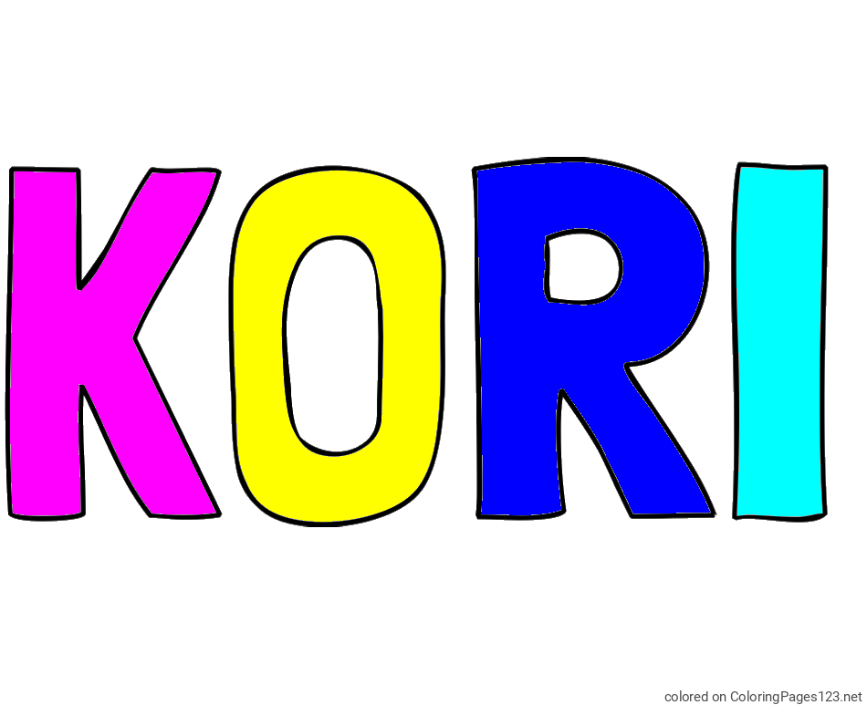 Colored coloring page - KORI Coloring Page