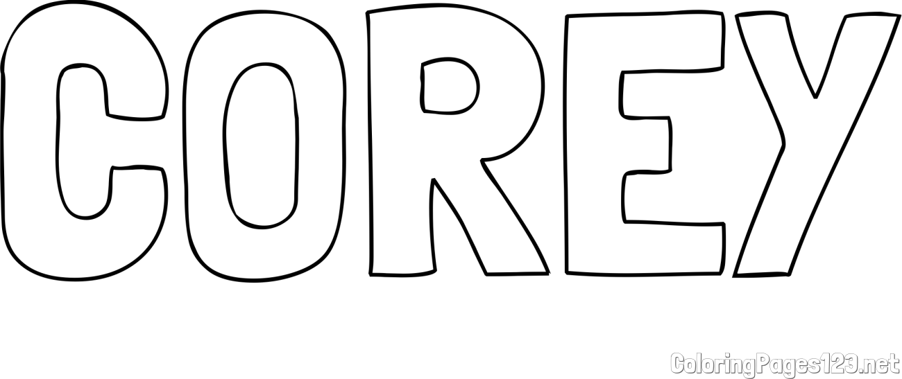 COREY Coloring Page