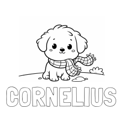 Online Created Coloring Page - CORNELIUS Coloring Page and Coloring Page of an Adorable Puppy