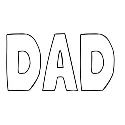 Online Created Coloring Page - DAD Coloring Page