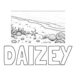 Online Created Coloring Page - DAIZEY Coloring Page and Beautiful Seashore Coloring Page