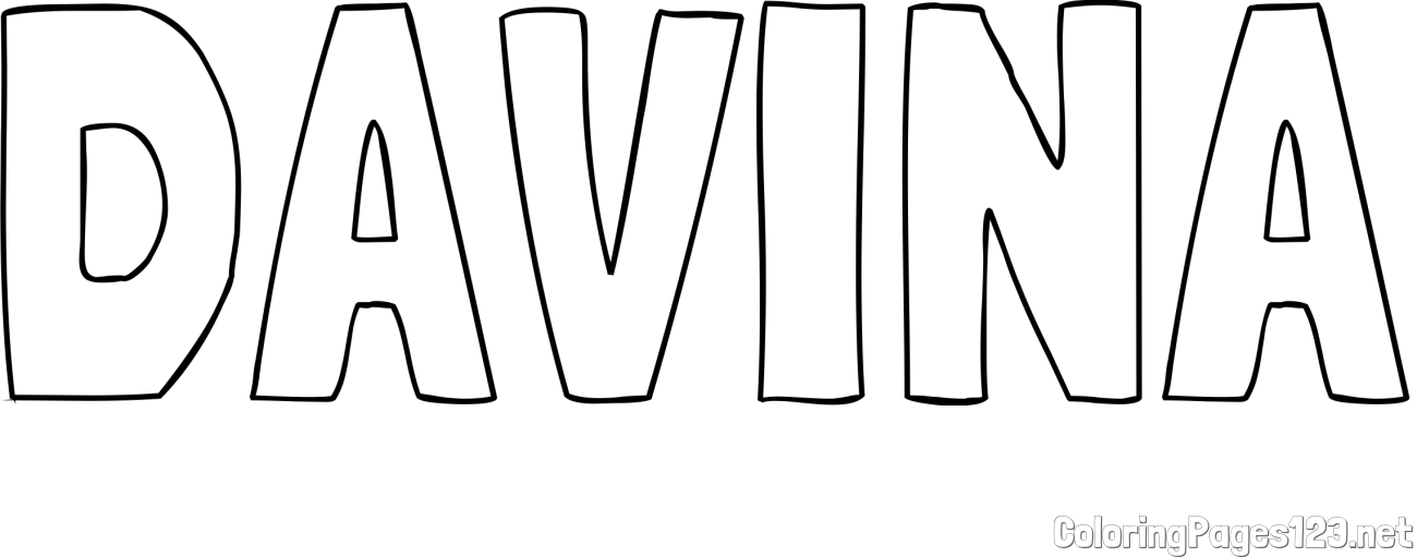 DAVINA Coloring Page