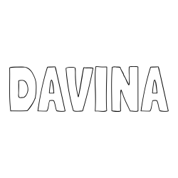 DAVINA Coloring Page