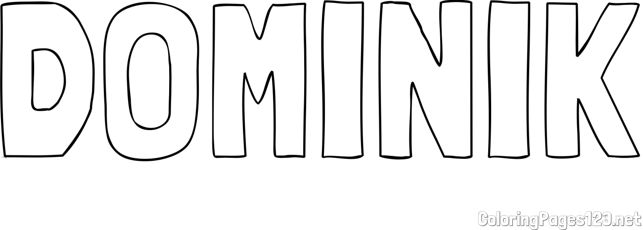 DOMINIK Coloring Page