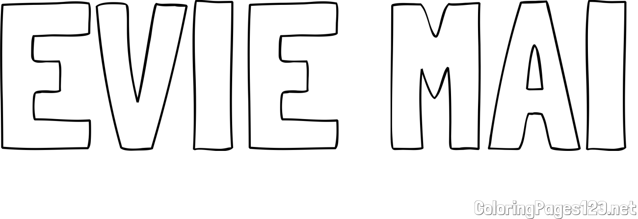 EVIE MAI Coloring Page