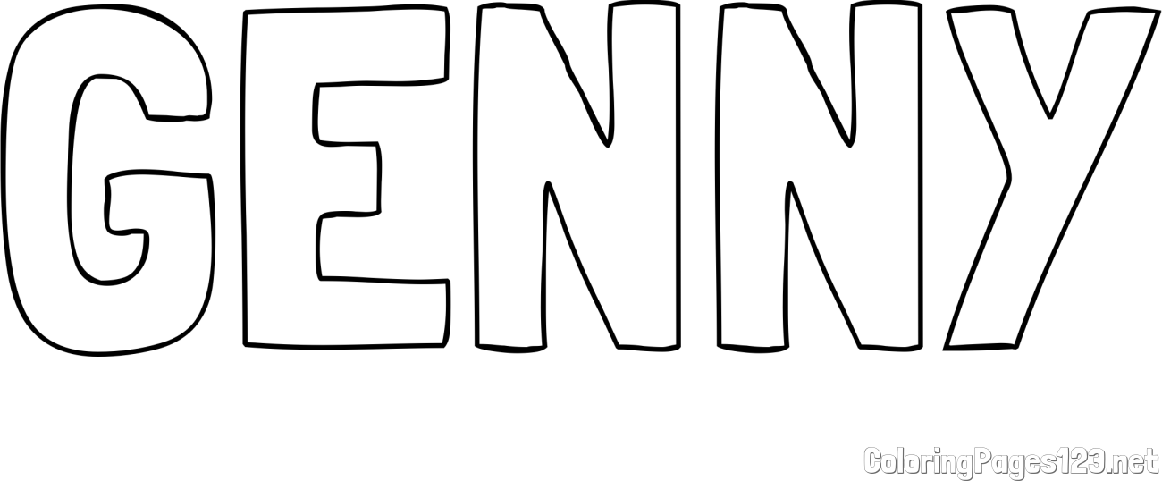 GENNY Coloring Page