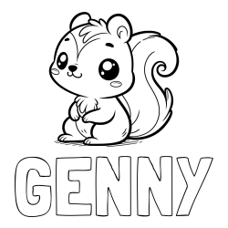 Online Created Coloring Page - GENNY Coloring Page and Coloring Page of Cute Squirtle