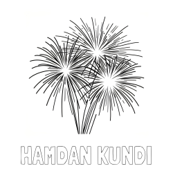 Online Created Coloring Page - HAMDAN KUNDI Coloring Page and Beautiful Fireworks Coloring Page