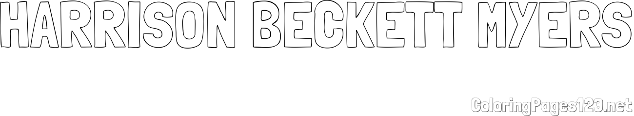 HARRISON BECKETT MYERS Coloring Page