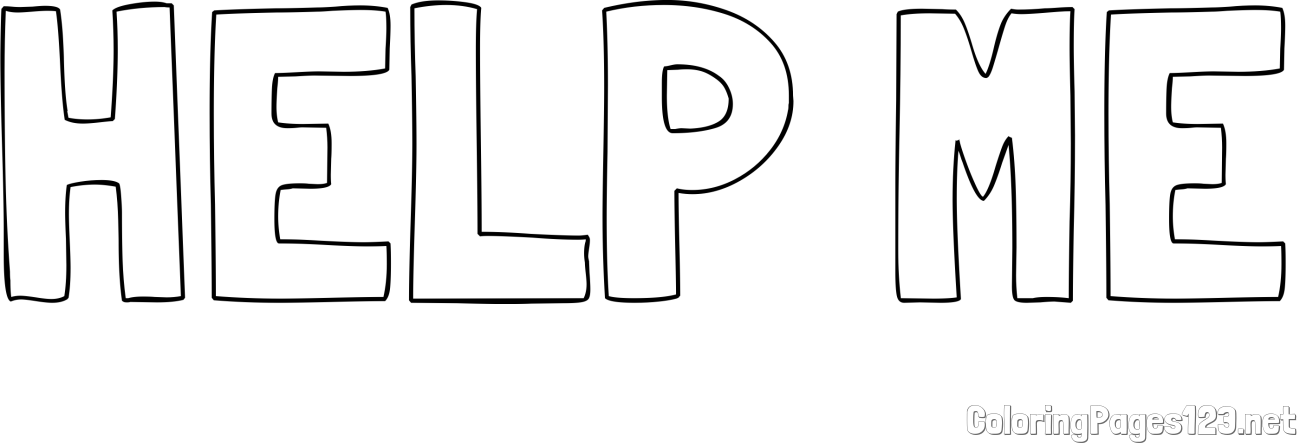 HELP ME Coloring Page