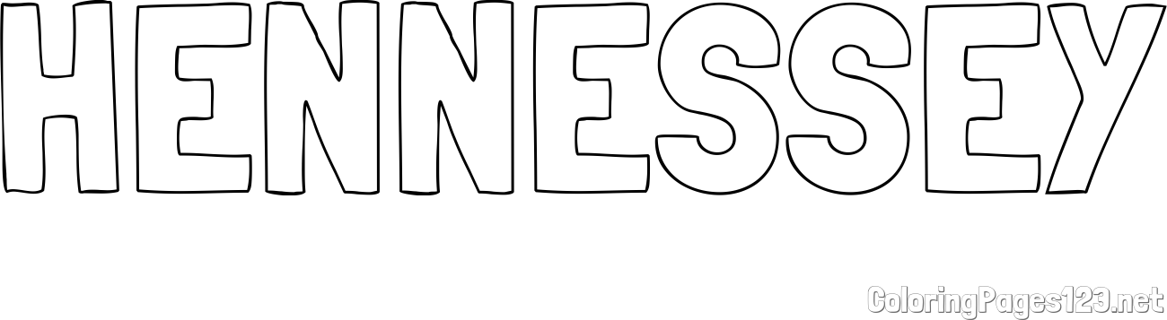HENNESSEY Coloring Page