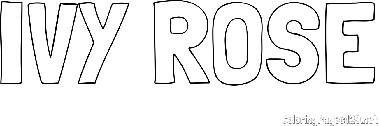 IVY ROSE Coloring Page