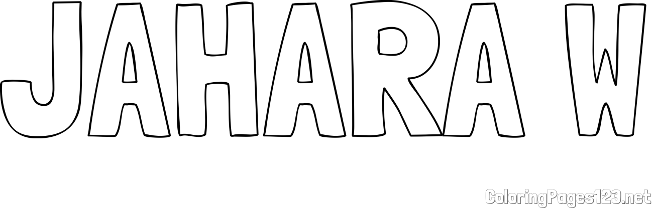JAHARA W Coloring Page