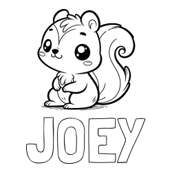 JOEY Coloring Page and Coloring Page of Cute Squirtle