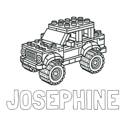 Online Created Coloring Page - JOSEPHINE Coloring Page and LEGO Jeep Coloring Page