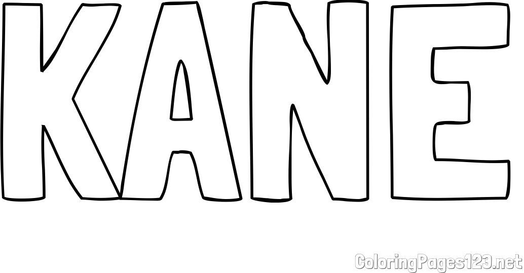 KANE Coloring Page
