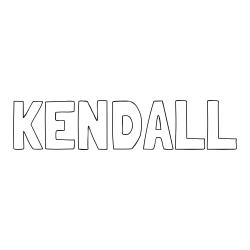 Online Created Coloring Page - KENDALL Coloring Page
