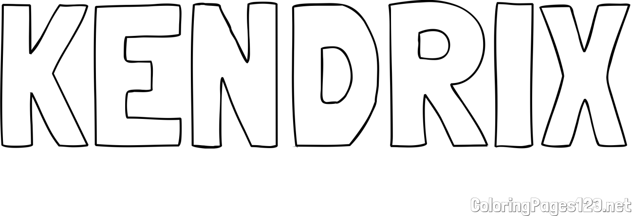 KENDRIX Coloring Page