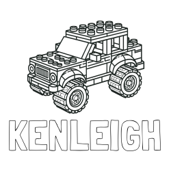 Online Created Coloring Page - KENLEIGH Coloring Page and LEGO Jeep Coloring Page
