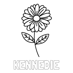 Online Created Coloring Page - KENNEDIE Coloring Page and Flower Coloring Page