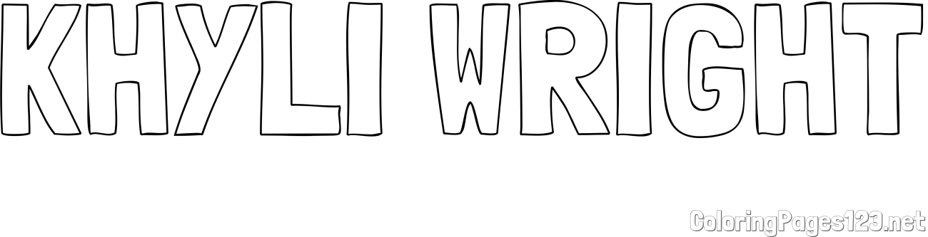 KHYLI WRIGHT Coloring Page
