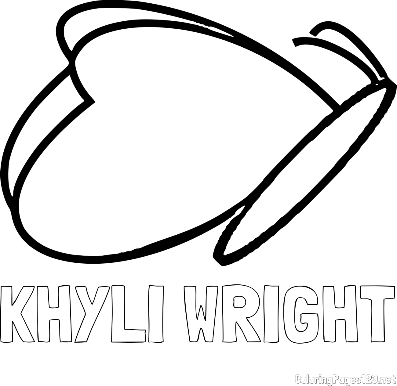 KHYLI WRIGHT Coloring Page and Butterfly Coloring Page for Preschool
