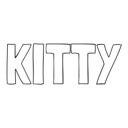 KITTY Coloring Page