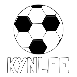 Online Created Coloring Page - KYNLEE Coloring Page and Soccer Ball Coloring Page
