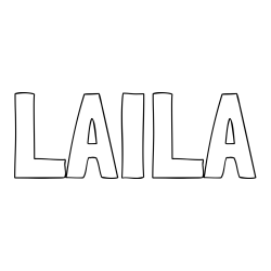 LAILA Coloring Page