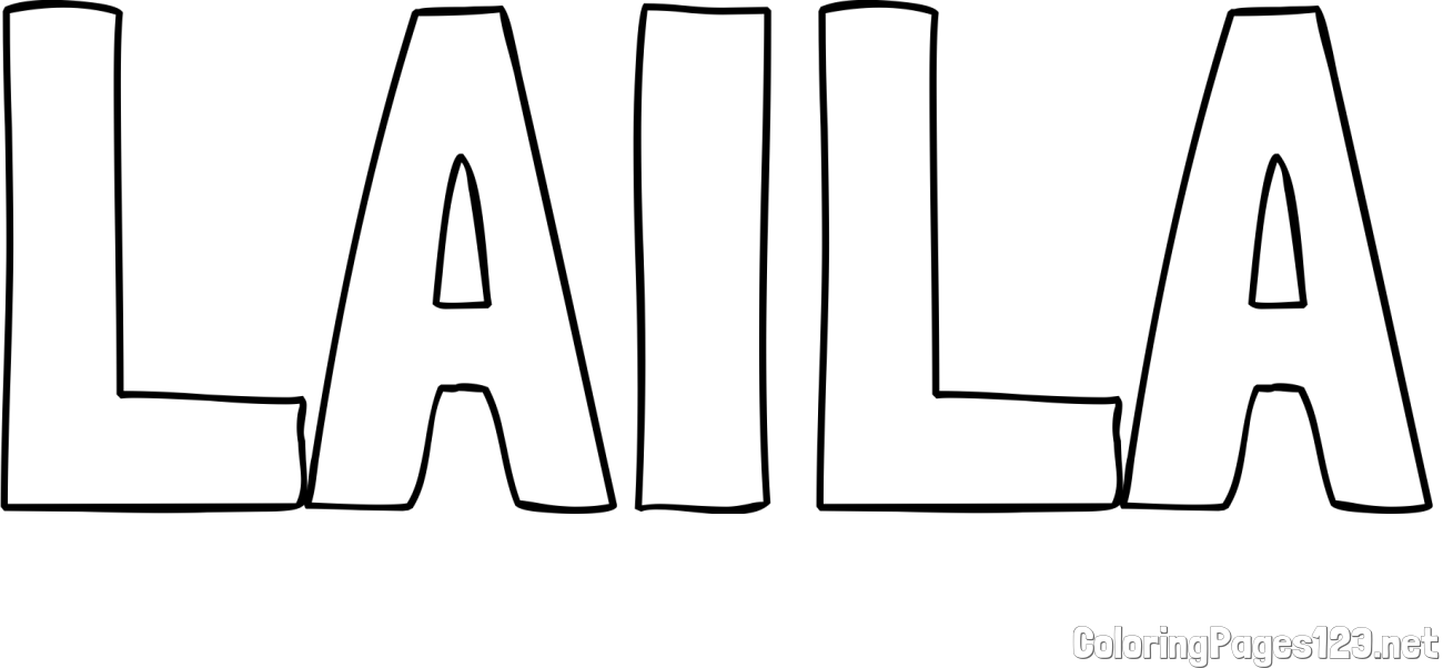LAILA Coloring Page