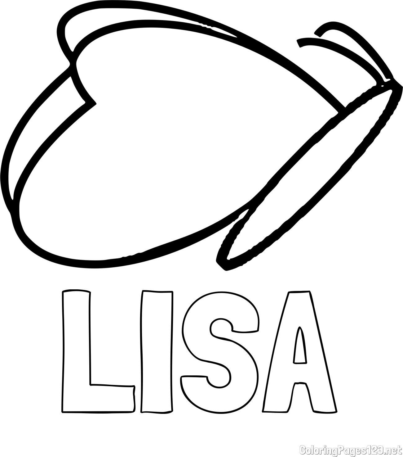 LISA Coloring Page and Butterfly Coloring Page for Preschool
