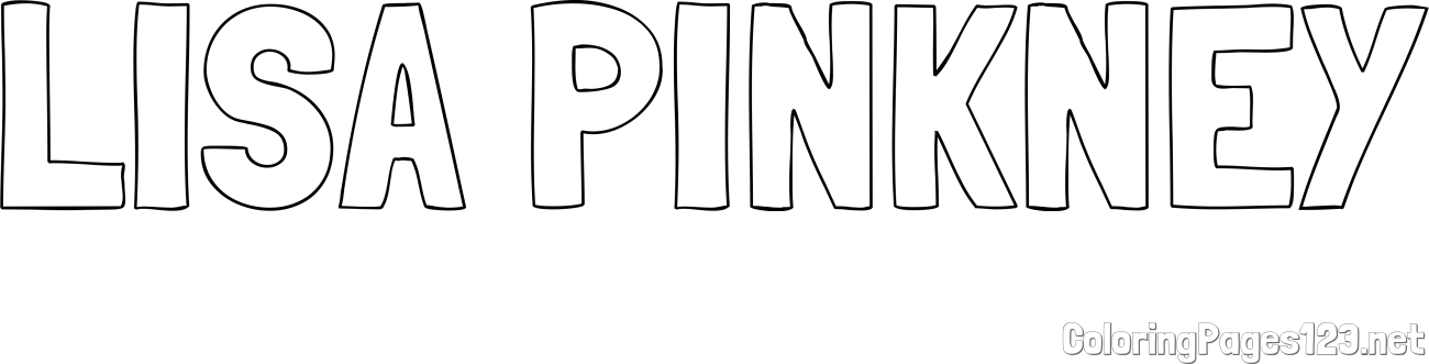 LISA PINKNEY Coloring Page