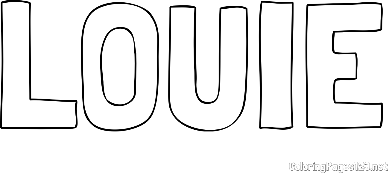 LOUIE Coloring Page